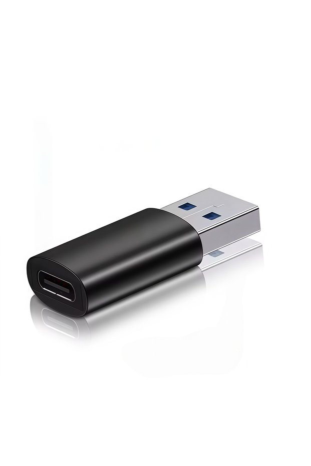 A black USB 3.1 Type C OTG Adapter USB C Male To USB A Female Converter For 10Gbps Data Sync OTG Co