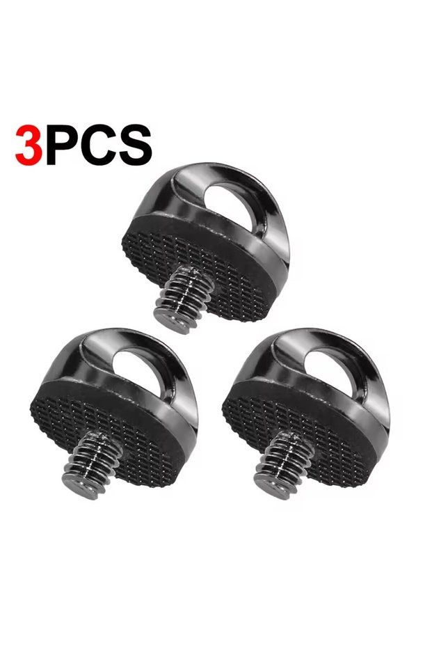 3PCS Universal 1/4" Camera Screw with Rubber Washer Aluminum Alloy Thread Camera Fixing Screw for Qu