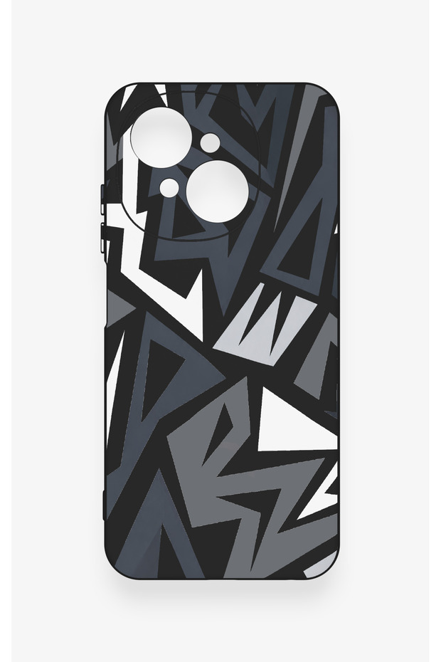 Tecno Spark Go1 Compatible Geometric Block Pattern Silicone Case