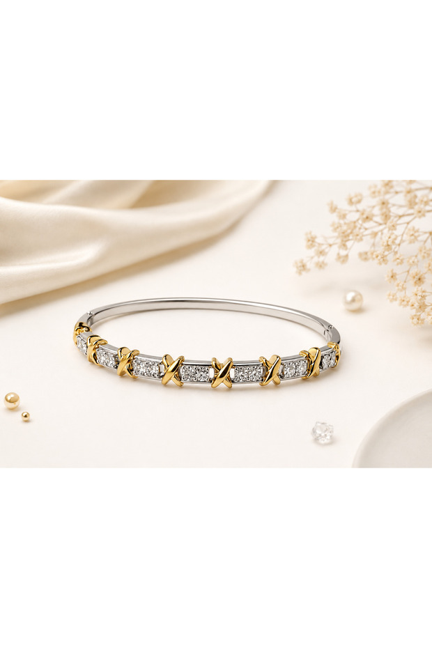 Modern Women's Bracelet with Stone Detail