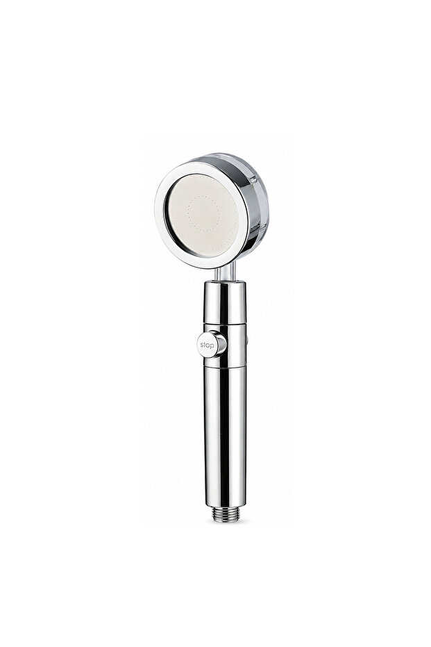 Turbocharged High Pressure Filter Shower Head with Water Flow Control, Built-in PP Cotton Filter and G1/2 Universal Connection