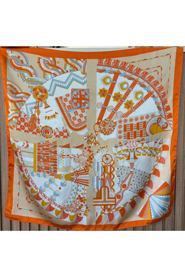 Orange Fair Scarf (70X70)