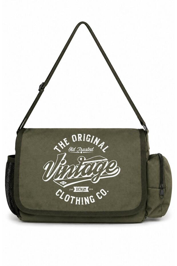 Vintage Design Printed Unisex School, Sports, Office Multi-Purpose Messenger Bag