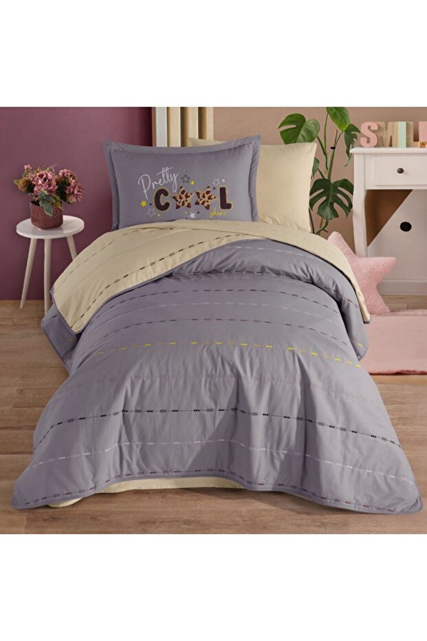 Clasy Single Ranforce Cotton Bedspread Set Pretta