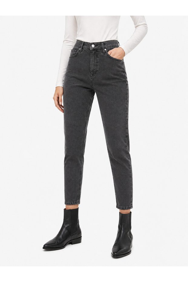 Women's Denim Pants Boy Friend Smoked Mom Jean High Waist Daily Casual Wear (Newseason) 2026