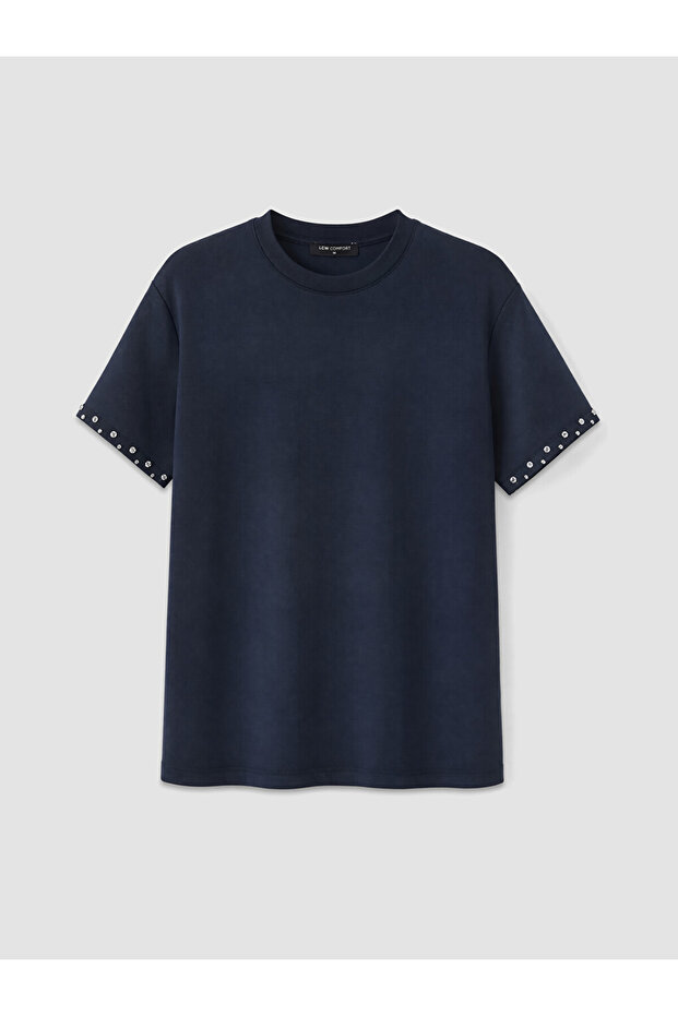 Navy Blue Soft Touch Stone Blouse