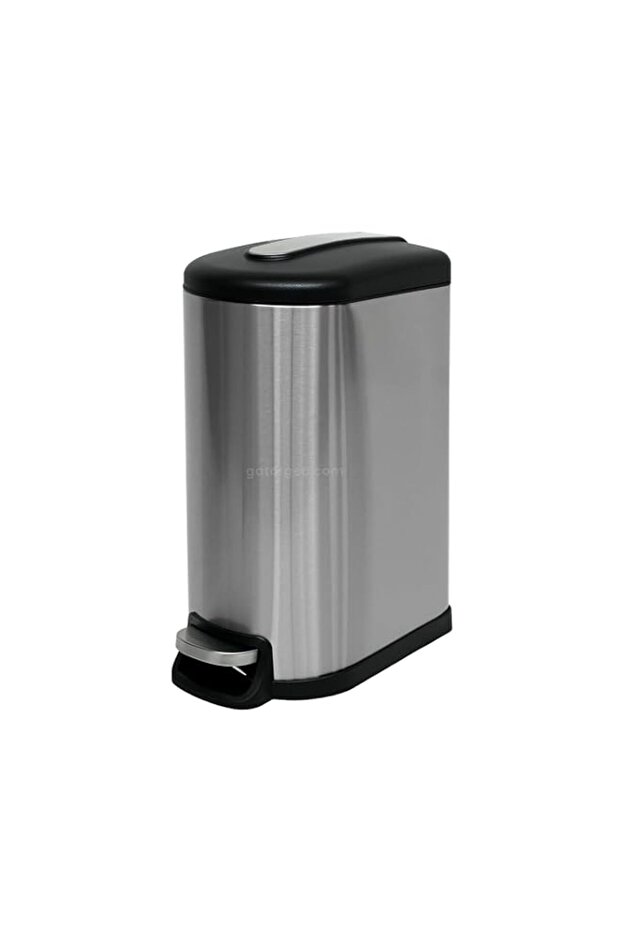 Stainless Steel Pedal Bin | Soft Close Fingerprint-Proof Matte Silver Waste Bin | 10 Liters