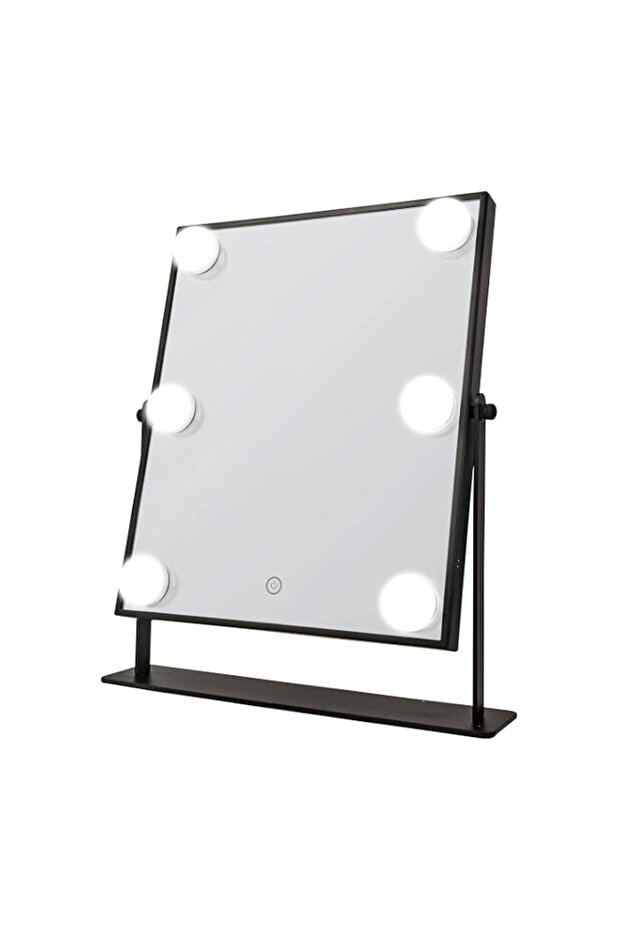 Danielle LED Hollywood Mirror- 6 Super Bright LEDs, Black