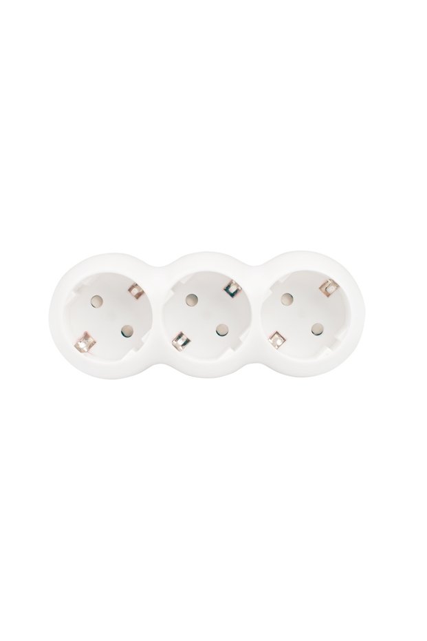 Hoff Line 3 socket adapter, 16A, white