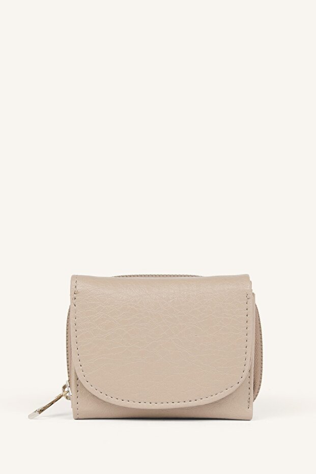 Women's Zippered Faux Leather Wallet I5815Axns