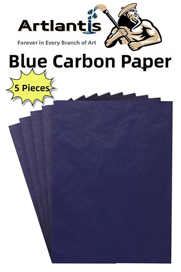 Blue Carbon Paper A4 5 Pieces 21X29.7 cm Copy Paper Transfer Paper Color Carbon Paper