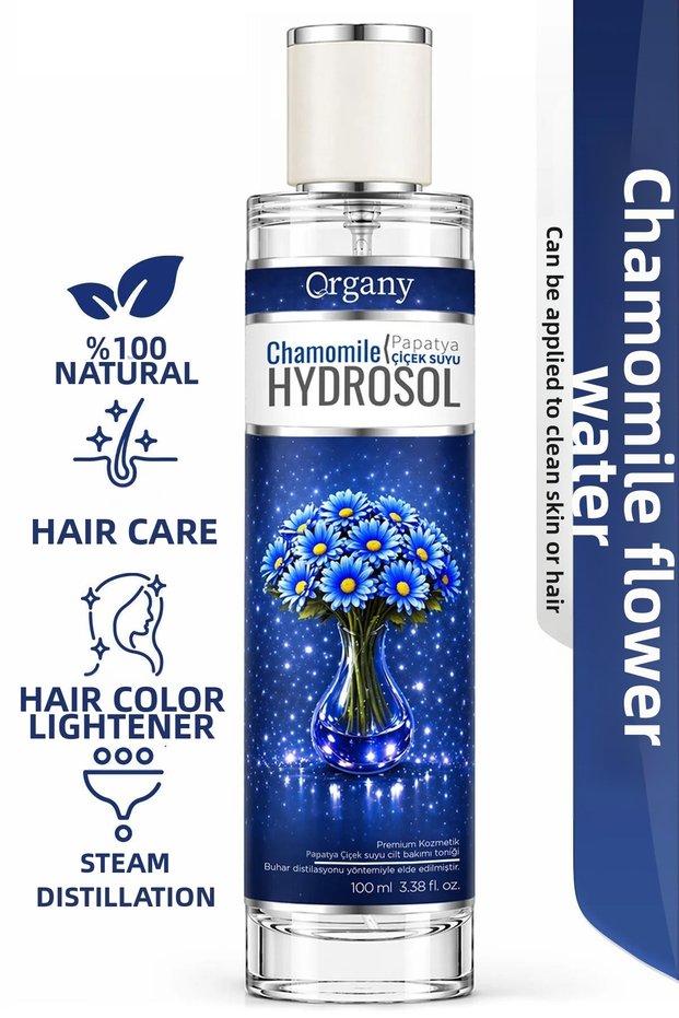Chamomile Water Hydrosol Natural Hair Lightener 100% Natural Hair Care Tonic Chamomile Hydrosol 100 ml