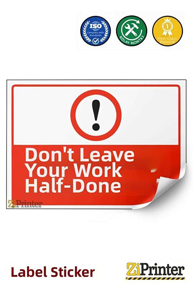 Don'T Quit Your Job before You Start! Isg Warning Sign Sticker 15X21 cm