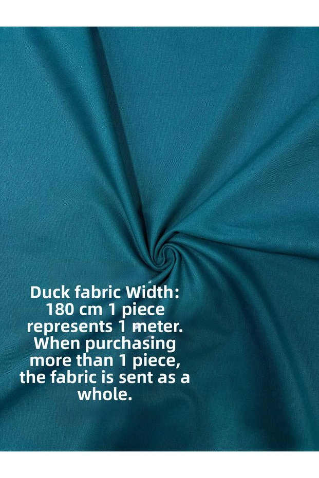 Duck Fabric Has Water and Stain Repellent Properties, Suitable for Embroidery (Petrol Green 100 X 180)