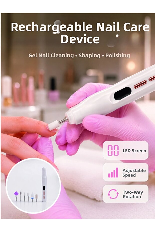 Nail Care Device with Design Suitable for Home and Professional Use
