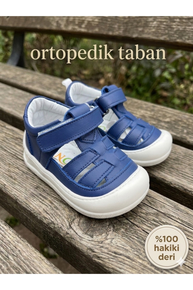 Genuine Leather Orthopedic Sole First Step Baby Sandals