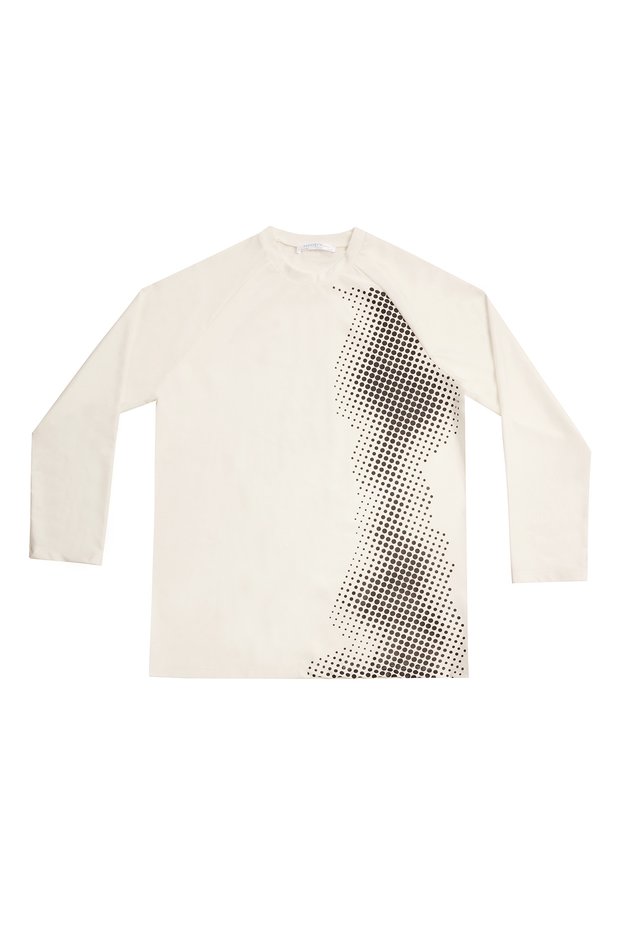 Uv Protection Teen Long Sleeve Single Top Swimwear Boys Tshirt 5317 White