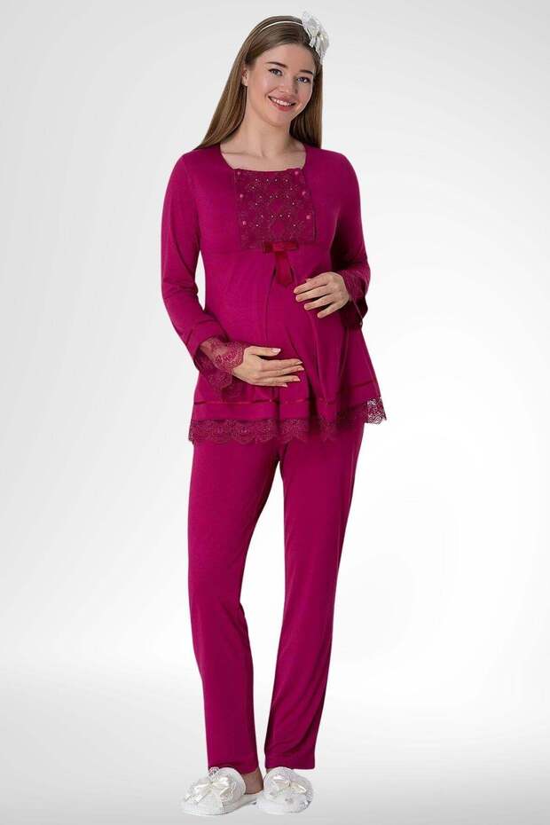 Mecit 1820 Fuchsia Maternity Pajama Set