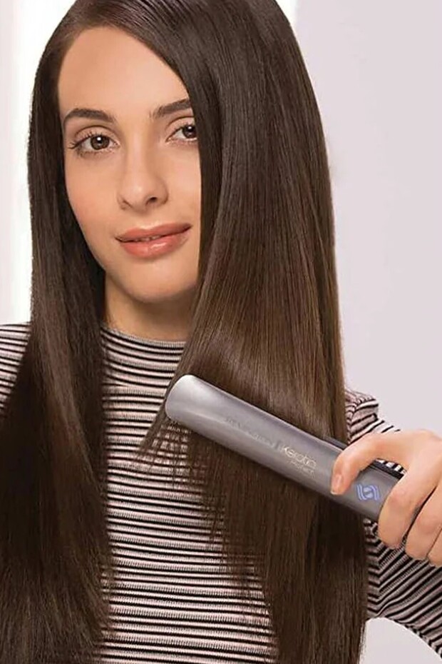 S8598 Keratin Protect Akıllı Saç Düzleştirici - Keratin & Badem Yağlı Seramik Isı Korumalı - 3