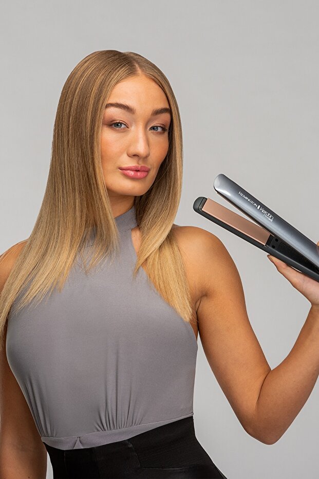 S8598 Keratin Protect Akıllı Saç Düzleştirici - Keratin & Badem Yağlı Seramik Isı Korumalı - 6