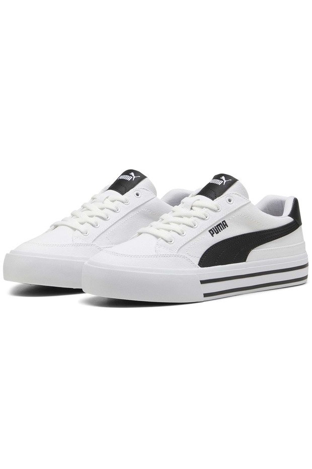 Puma Court Classic Vulc FS 396353 Unisex Spor Ayakkabı BEYAZ-SİYAH