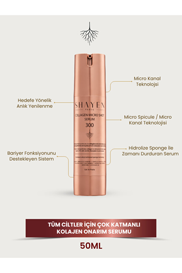 Micro Channel Technology ™ Collagen Micro Shot Serum 300 - Spicule Technology - Centella - Hydrolyzed Collagen Niacinamide Ceramide Np 50 ml