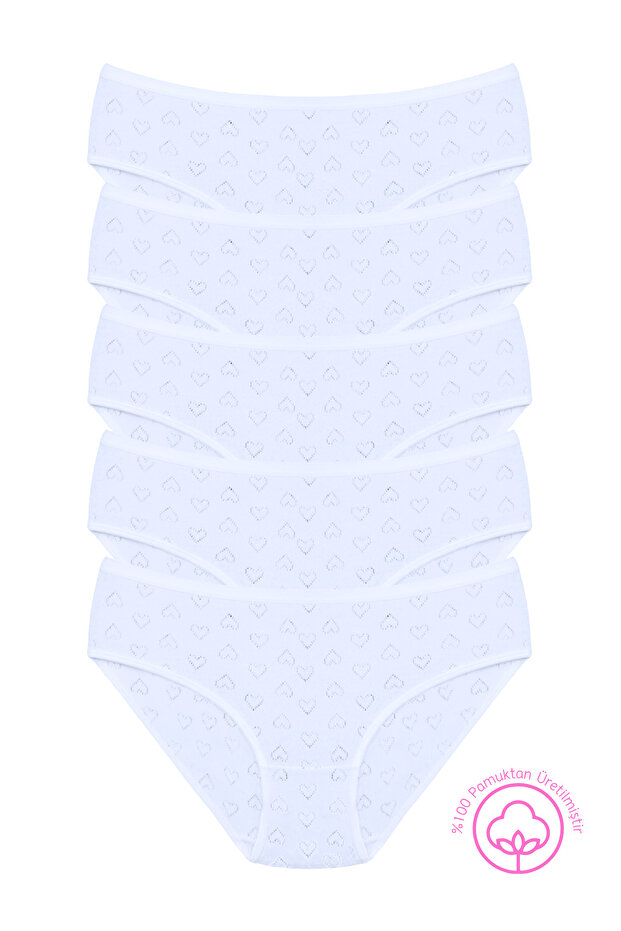 020 Heart-Shaped 100% Cotton 5-Pack Kids' Underwear 020-v1