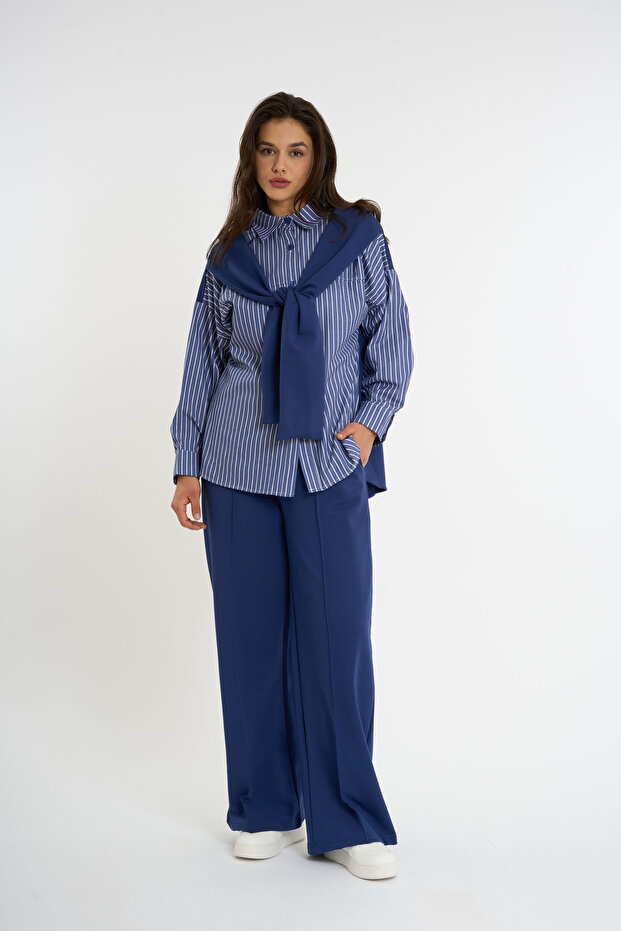 Cardigan Look Detailed Set - 1