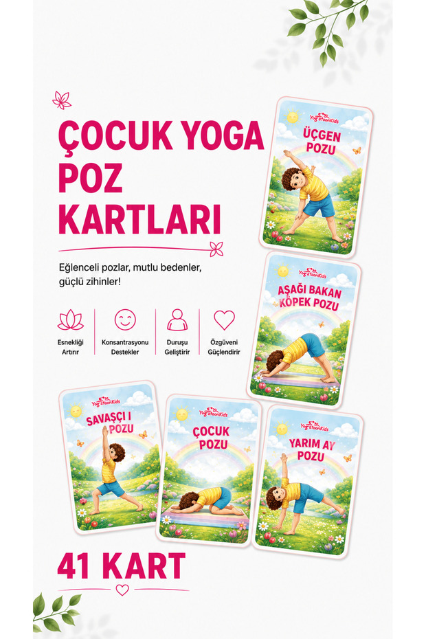 Children's Yoga Pose Training Cards – Comprehensive Basic Set of 41