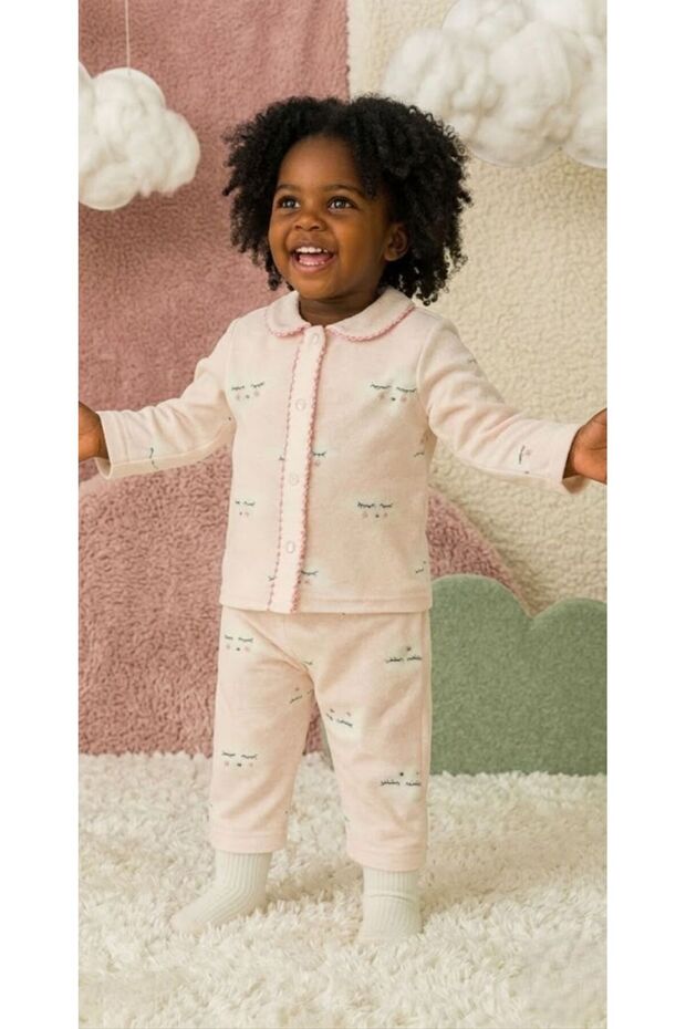 Gift Baby Newborn Child Cotton Knitted Top and Bottom Set
