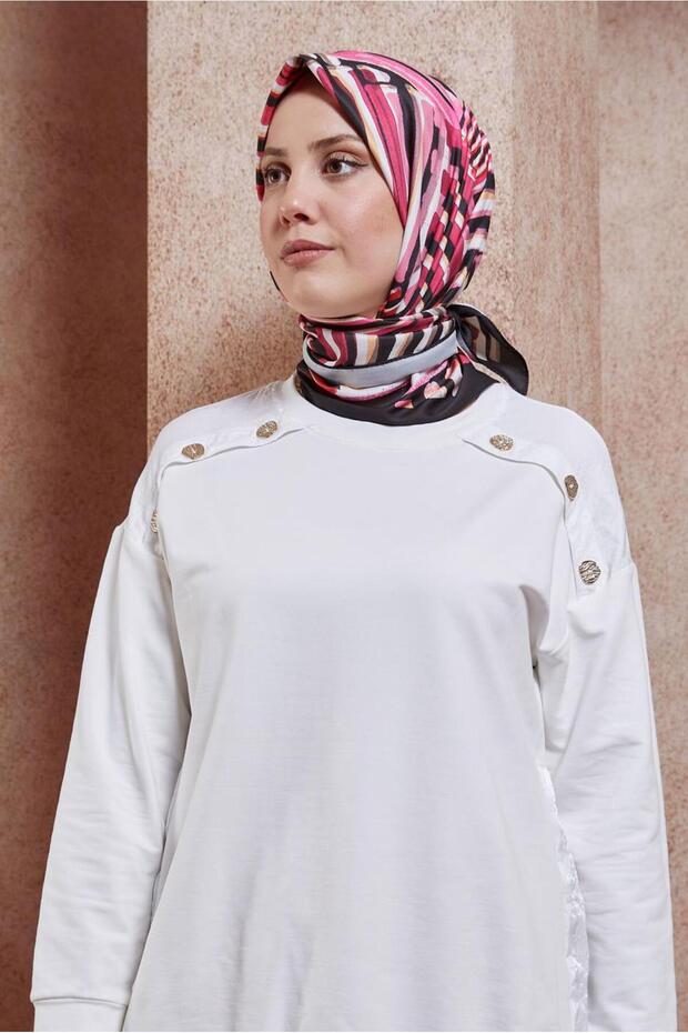 ALVINA 8425 موديل وشاح - نمط عصا