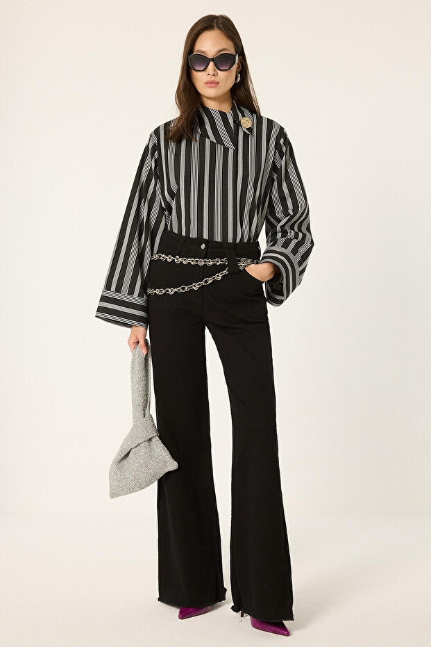 Glitter Striped Shirt - 2