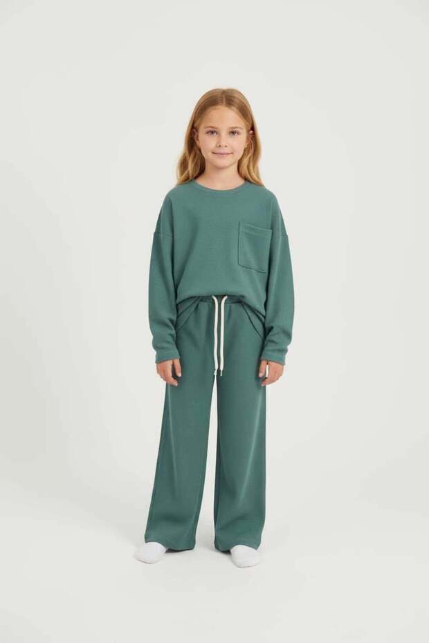 100% Cotton Children's Oversize Top and Bottom Set - Unisex Comfortable Fit