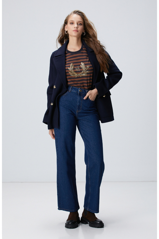 İndigo Denim Pantolon - 1