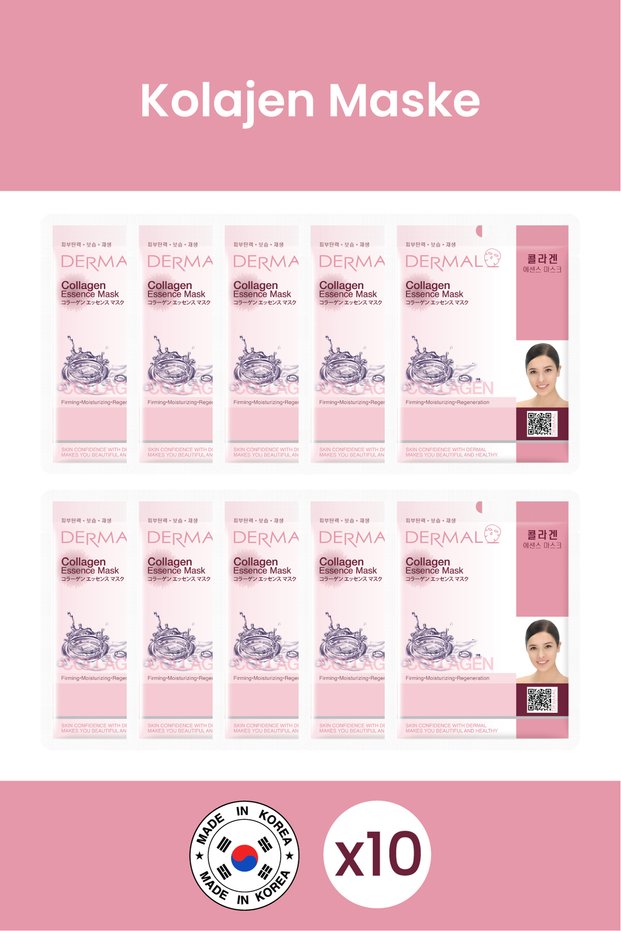 Collagen Extract Firming Moisturizing Skin Care Mask for All Skin Types 10 Pieces