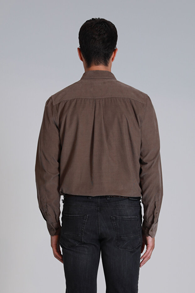 Water Erkek Basic Gömlek Slim Fit Kum - 6