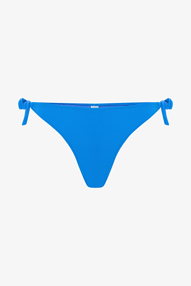 Blauer String-Bikini-Unterteil mit niedriger Taille - 5