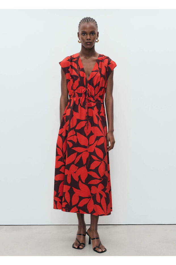 Gemustertes langes Kleid - 2