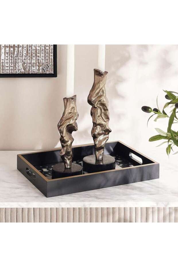 Sedona Wooden Decor Tray 36x26x4.5cm - Black