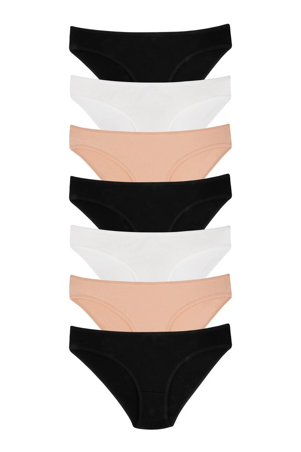Women's Laundry Cotton Colored Bikini Panties 7-Pack
