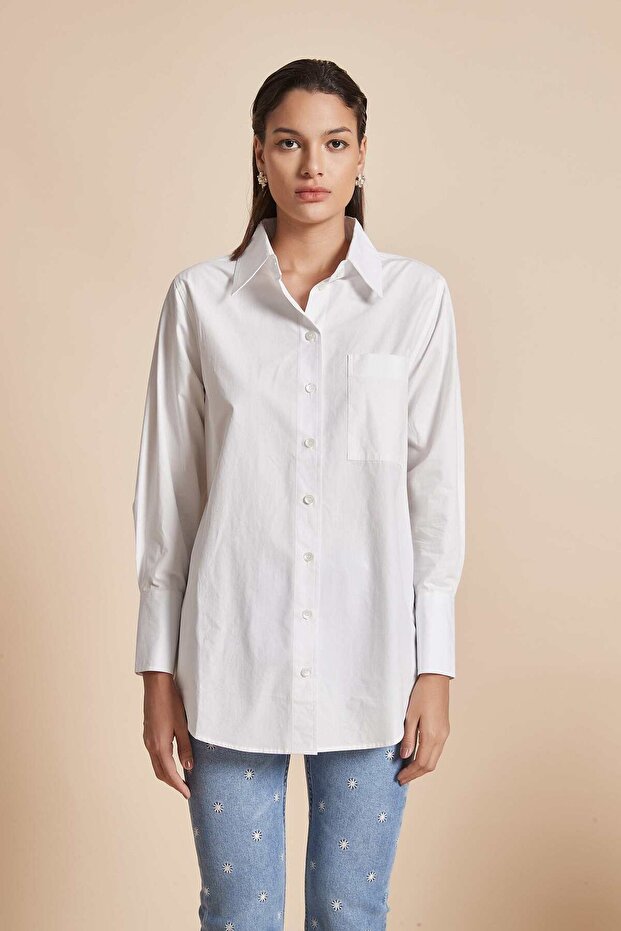 Solid Waist-Length Long-Sleeve Top - 3