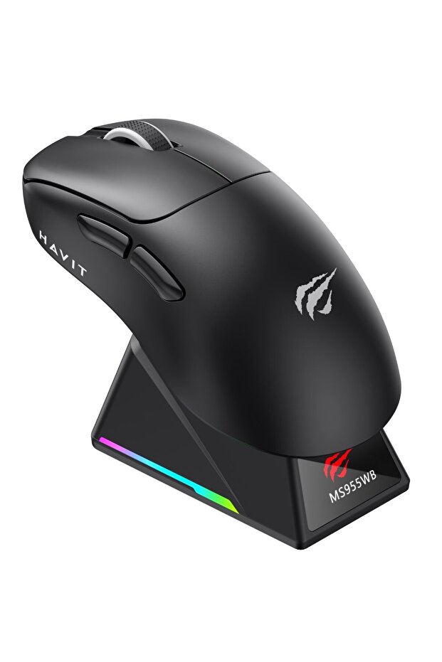 Gamenote MS955WB PAW3311 22.000 DPI RGB Oyuncu Mouse 2.4GHz +Bluetooth +Ekranlı Şarj İstasyonu