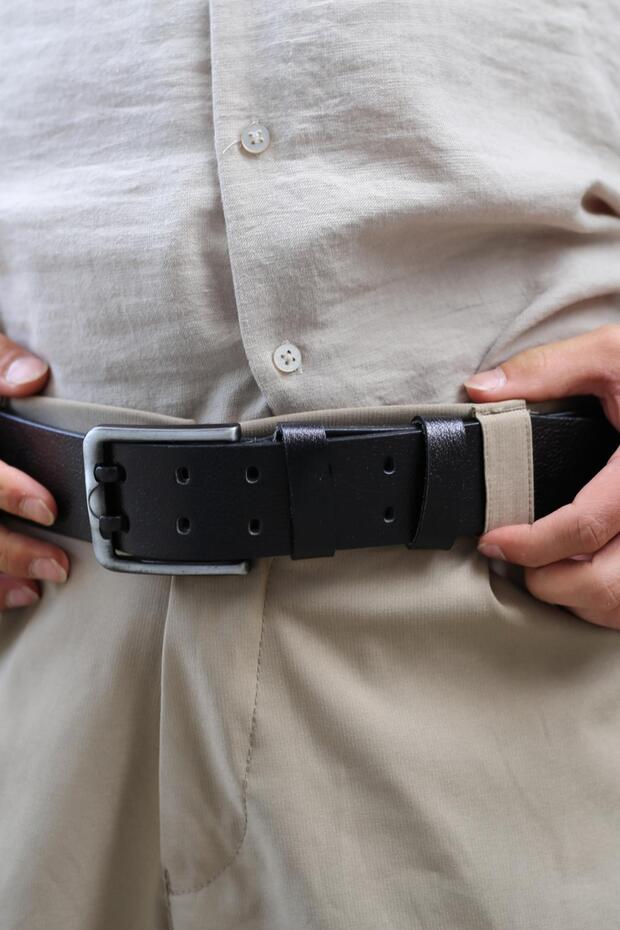 Shoe Basket Smt-3995 Men's Genuine Leather Jeans Belt