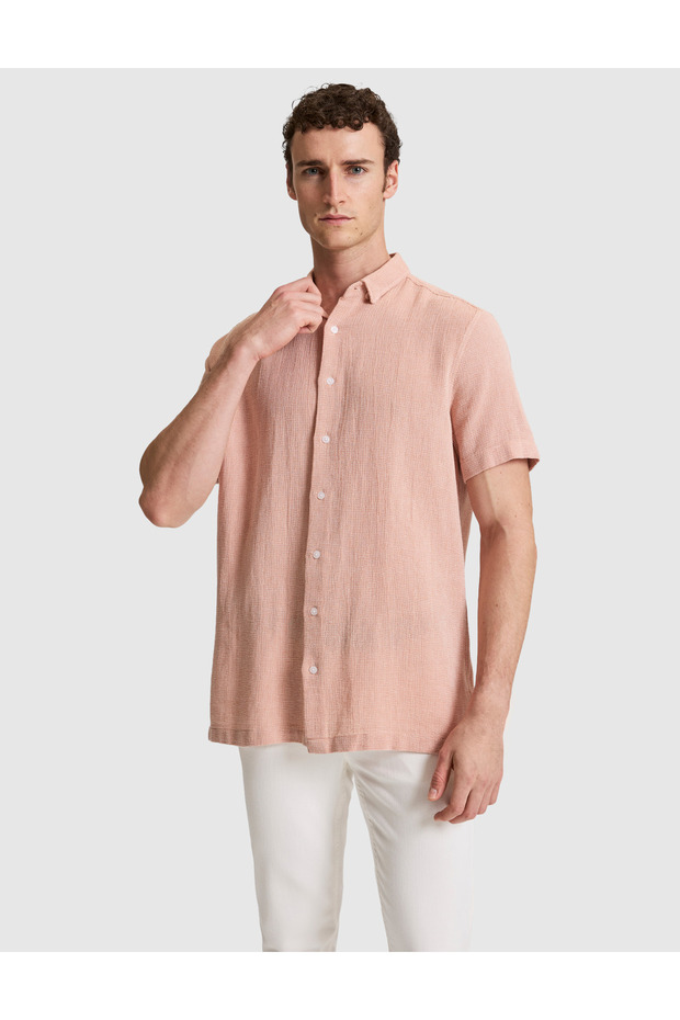 Mercan Micro Patterned 100% Cotton Comfort Fit Comfortable Shirt 50307070-Vr186