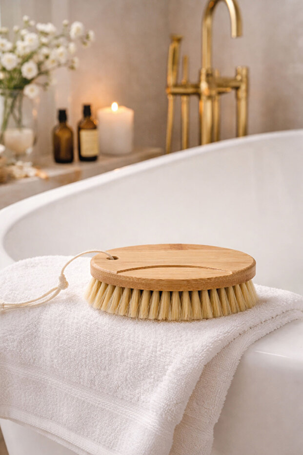 Natural Wood Cleaning Brush – Round Shape, Multi-Purpose Surface Cleaning Brush Vichy-7054