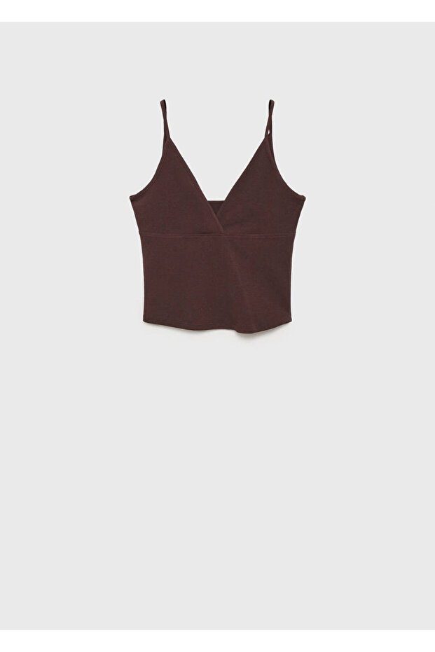 Baumwollbluse mit V-Ausschnitt - 3