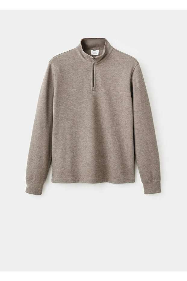 Sweatshirt mit normaler Passform und Reißverschluss - 3