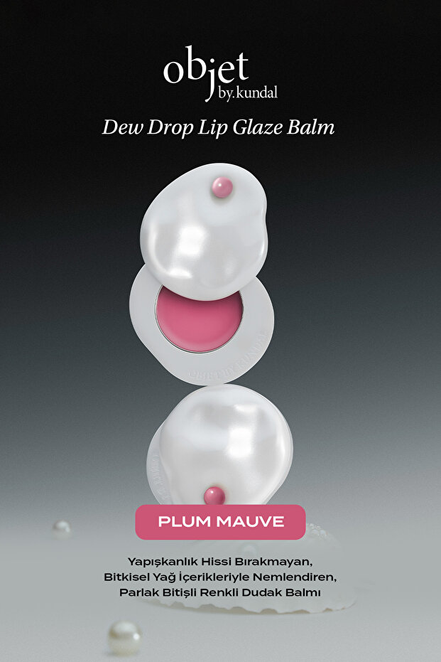 Moisturizing Glossy Finish Colorful Lip Balm Objet by Dew Drop Lip Glaze Balm (Plum Mauve)