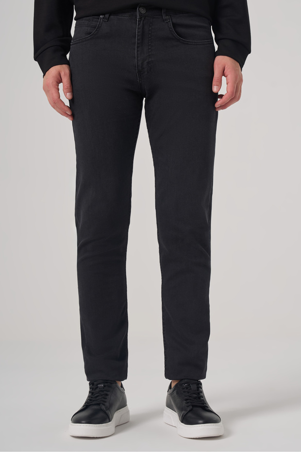 Men's Black Denim 5 Pocket Slim Fit Jean Jeans