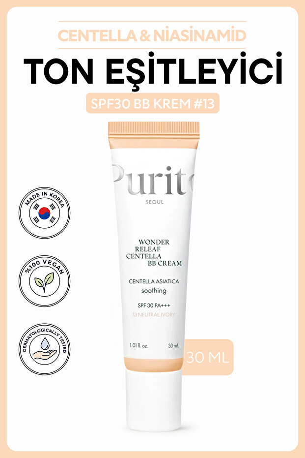 Wonder Releaf Centella Bb Cream Spf30 Pa+++ | Soothing Natural Concealer Bb Cream 13 Neutral Ivory 30 ml